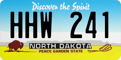 ND license plate HHW241
