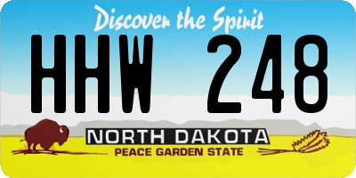 ND license plate HHW248