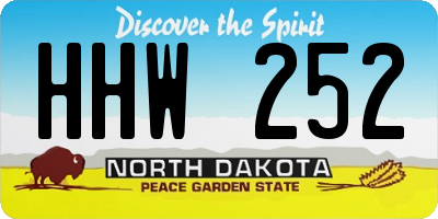 ND license plate HHW252