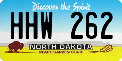 ND license plate HHW262