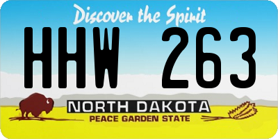 ND license plate HHW263