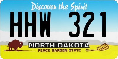 ND license plate HHW321