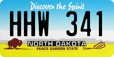 ND license plate HHW341