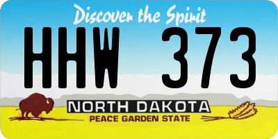 ND license plate HHW373