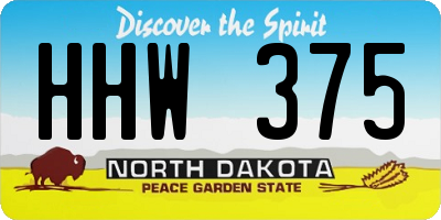 ND license plate HHW375