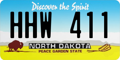 ND license plate HHW411