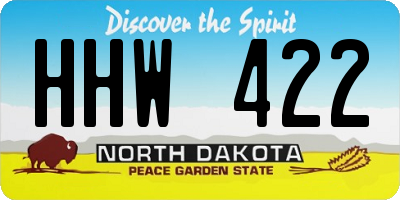 ND license plate HHW422