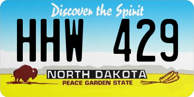ND license plate HHW429