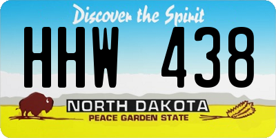 ND license plate HHW438