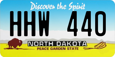 ND license plate HHW440