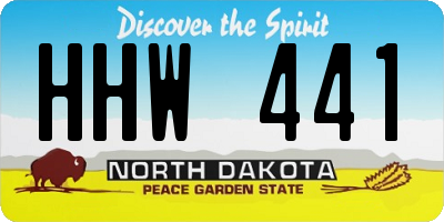 ND license plate HHW441