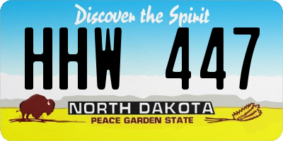 ND license plate HHW447