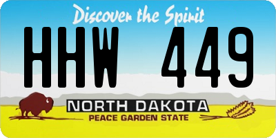 ND license plate HHW449