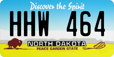 ND license plate HHW464