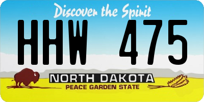 ND license plate HHW475