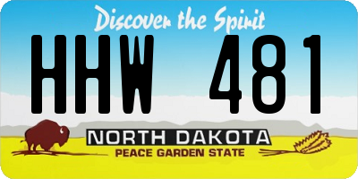 ND license plate HHW481