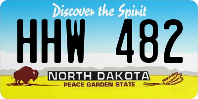ND license plate HHW482