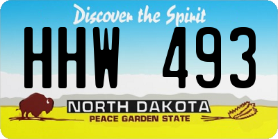 ND license plate HHW493