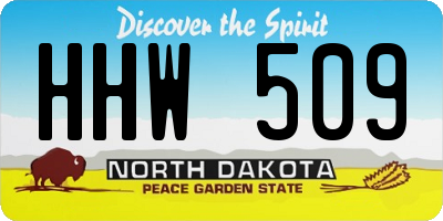ND license plate HHW509