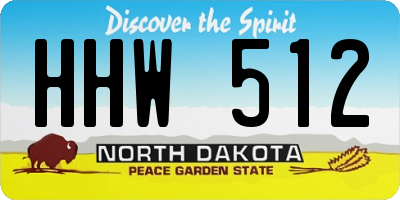 ND license plate HHW512