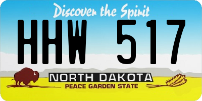 ND license plate HHW517