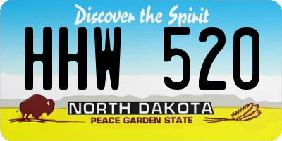 ND license plate HHW520