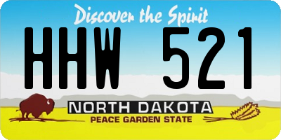 ND license plate HHW521