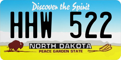 ND license plate HHW522
