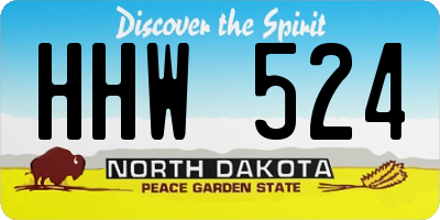 ND license plate HHW524