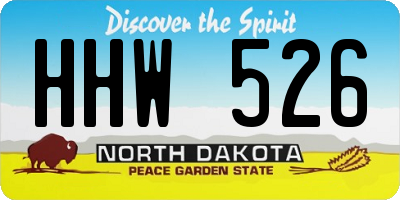 ND license plate HHW526