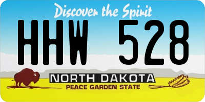 ND license plate HHW528