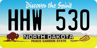 ND license plate HHW530