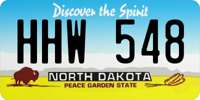 ND license plate HHW548