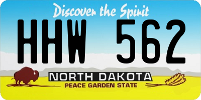 ND license plate HHW562