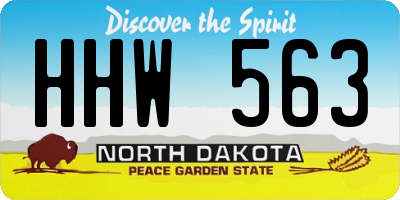 ND license plate HHW563