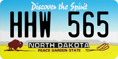 ND license plate HHW565