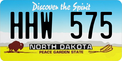 ND license plate HHW575