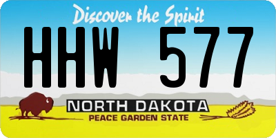 ND license plate HHW577