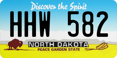 ND license plate HHW582