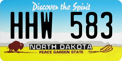 ND license plate HHW583