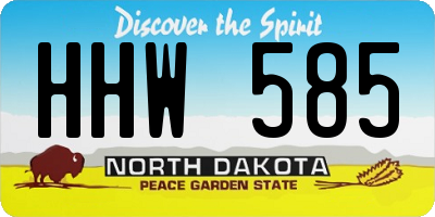 ND license plate HHW585