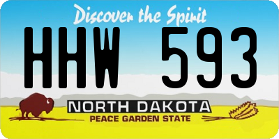 ND license plate HHW593