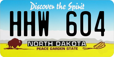 ND license plate HHW604