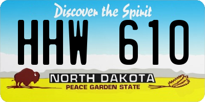 ND license plate HHW610
