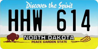 ND license plate HHW614