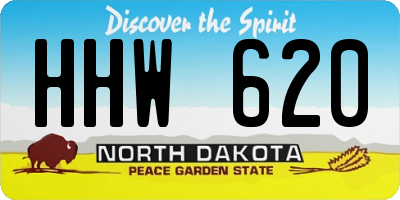 ND license plate HHW620