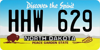 ND license plate HHW629