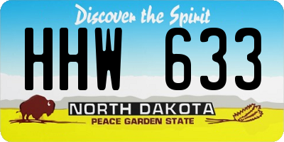 ND license plate HHW633