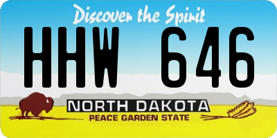 ND license plate HHW646