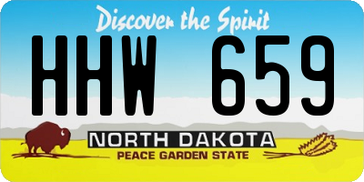 ND license plate HHW659